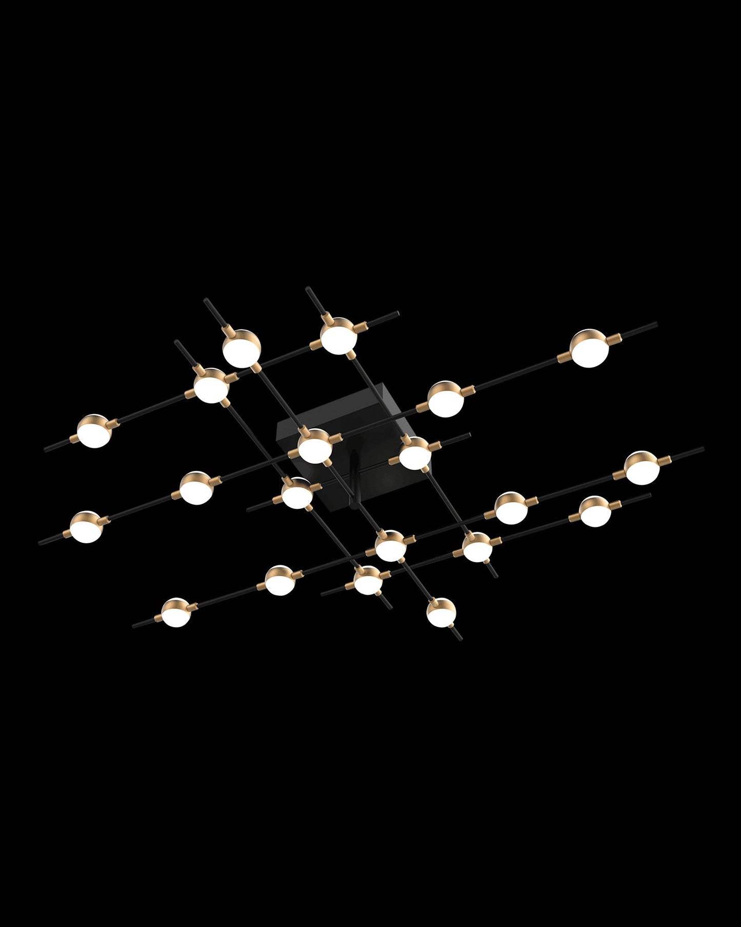 Molecular 20Lt Ceiling Black With Gold Model D Light