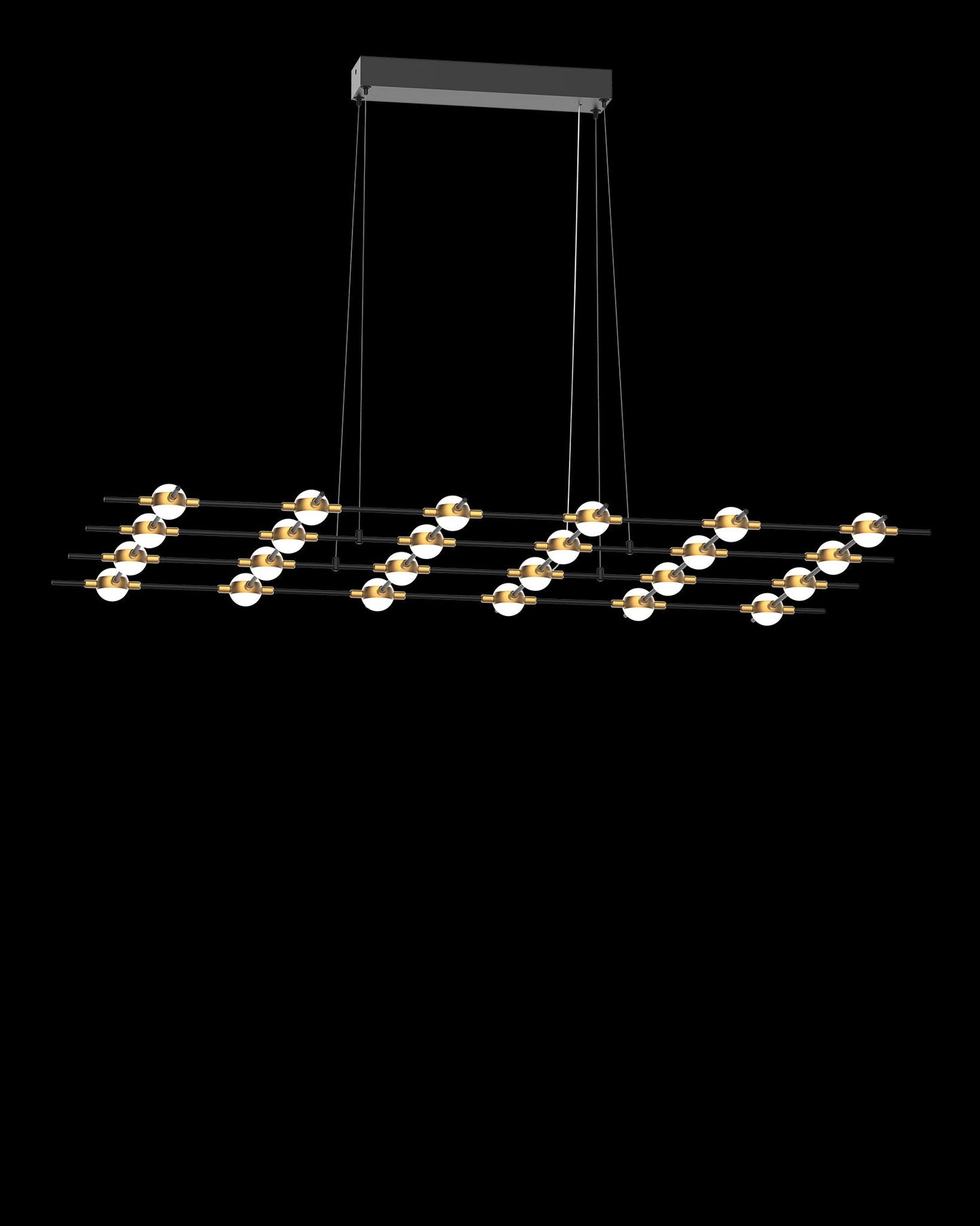 Molecular 20Lt Pendant Black With Gold Model G Light