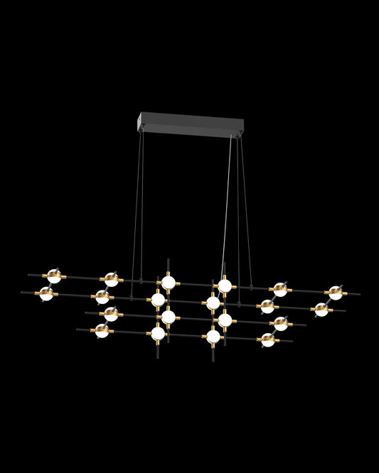 Molecular 20Lt Pendant Black With Gold Model D Light
