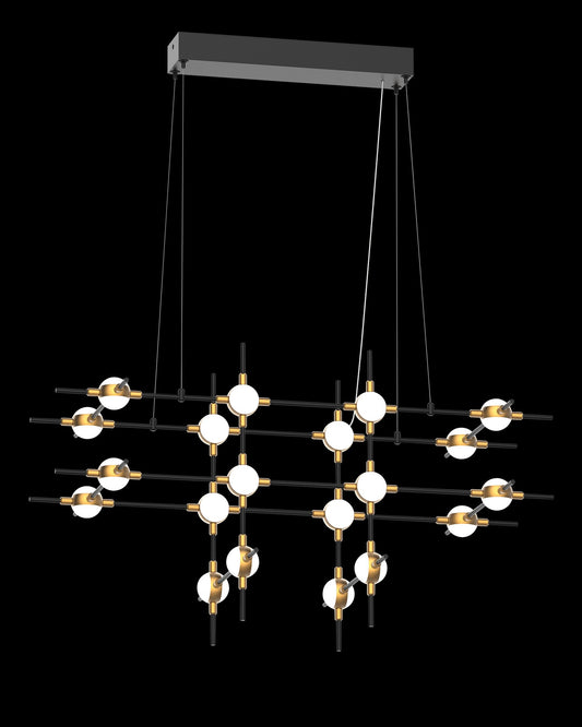 Molecular 20Lt Pendant Black With Gold Model E Light