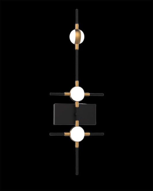 Molecular 3Lt Wall Black With Gold Model C Light