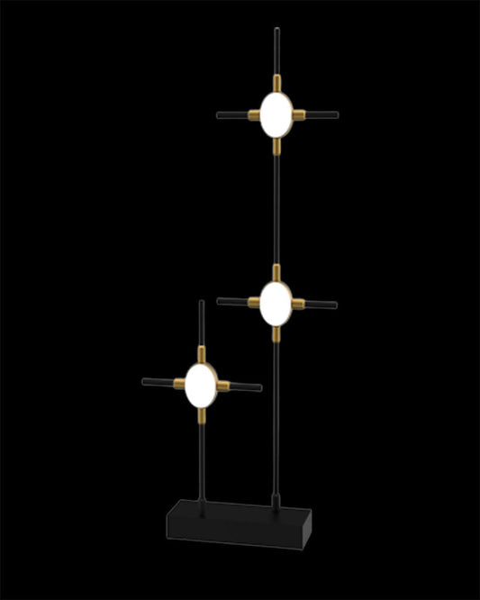 Molecular 3Lt Table Black With Gold Model B Light