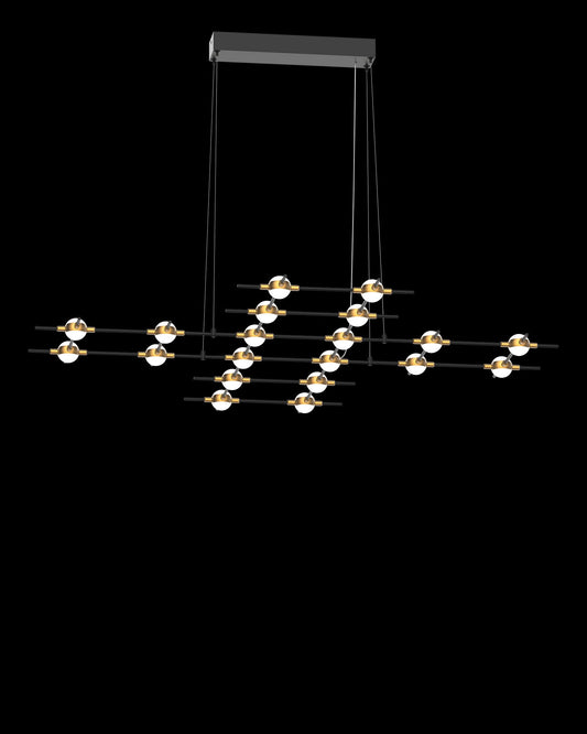 Molecular 20Lt Pendant Black With Gold Model H Light
