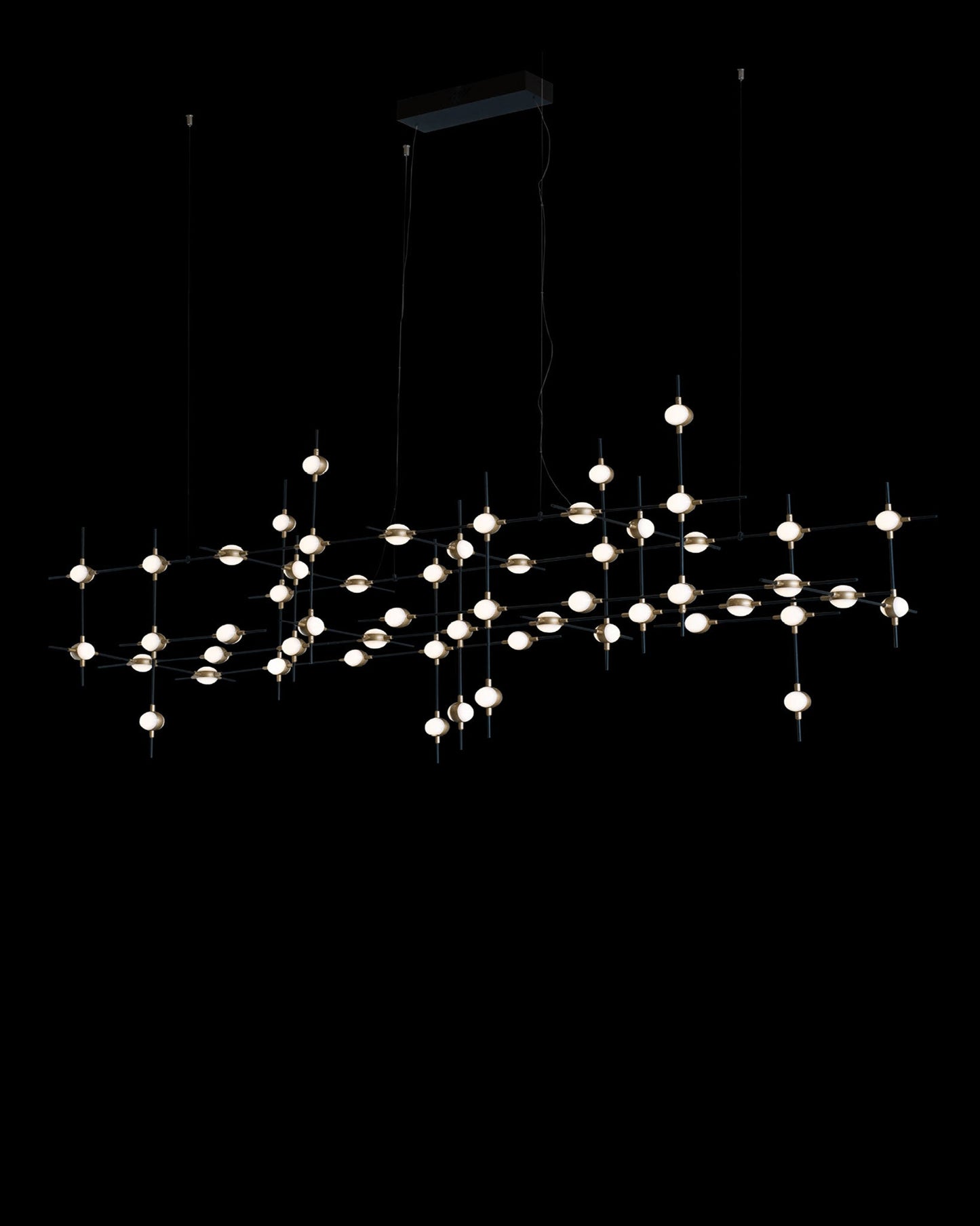 Molecular 55Lt Pendant Black With Gold Model I Light
