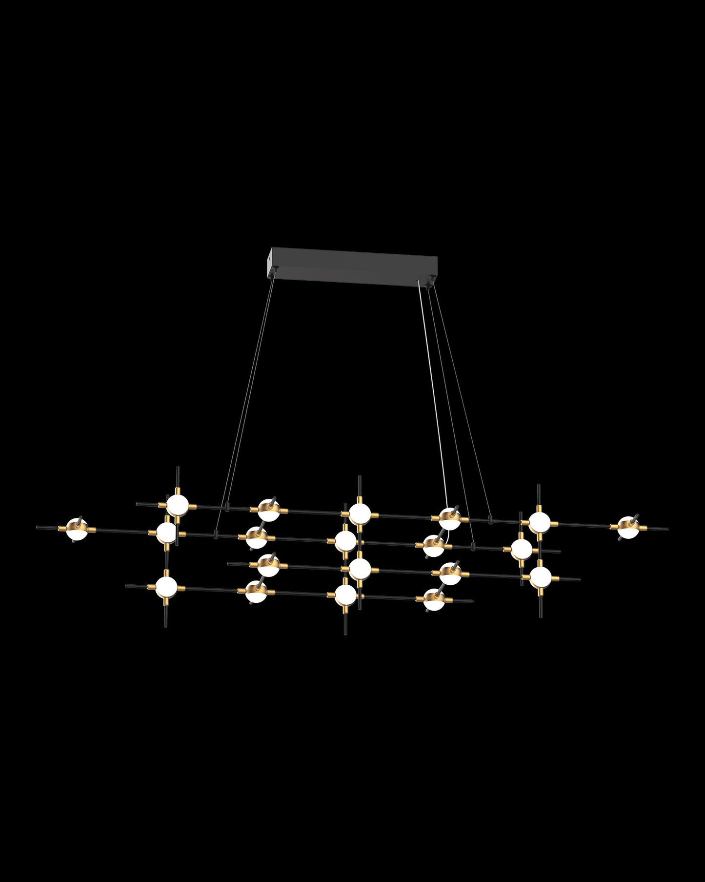 Molecular 20Lt Pendant Black With Gold Model C Light