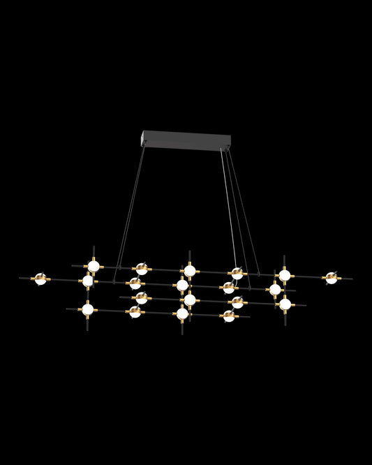 Molecular 20Lt Pendant Black With Gold Model C Light