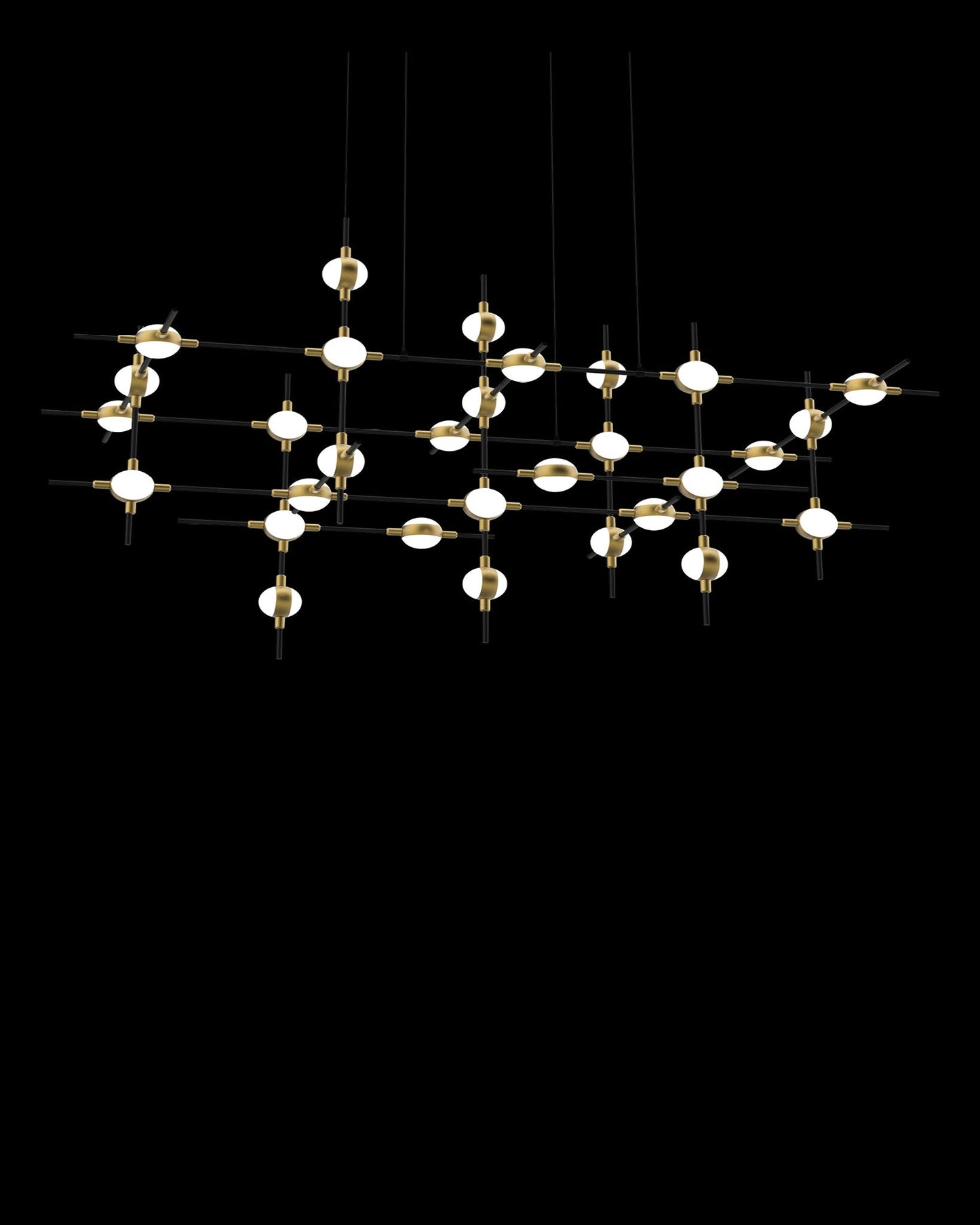 Molecular 30Lt Pendant Black With Gold Model I Light