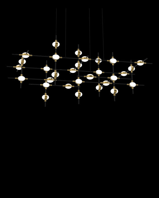 Molecular 30Lt Pendant Black With Gold Model I Light
