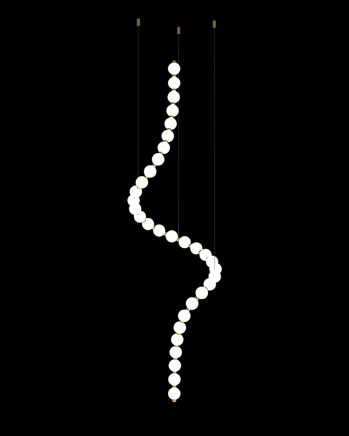 Pearl 33Lt Vertical Pendant Chrome Light