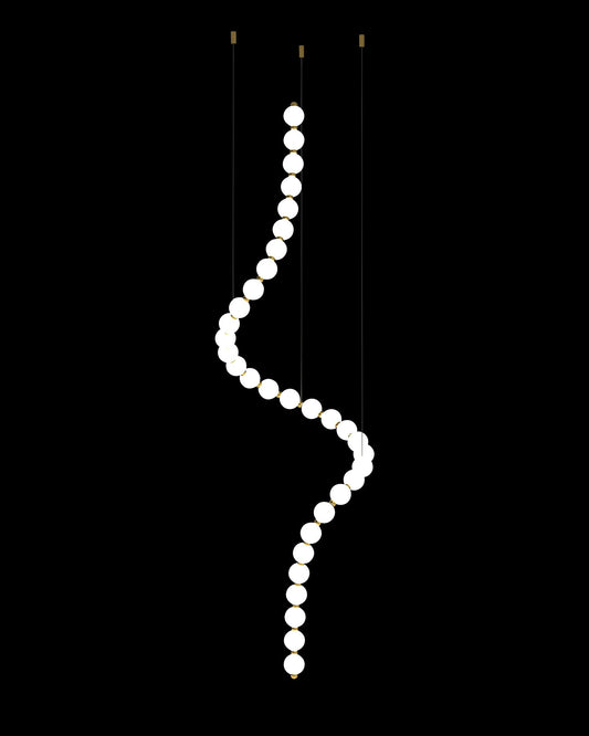 Pearl 33Lt Vertical Pendant Chrome Light