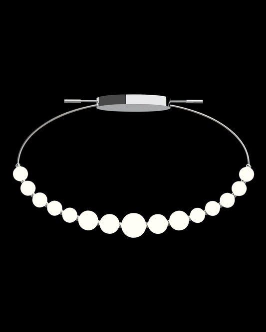 Pearl Semi-Flush Chrome Light