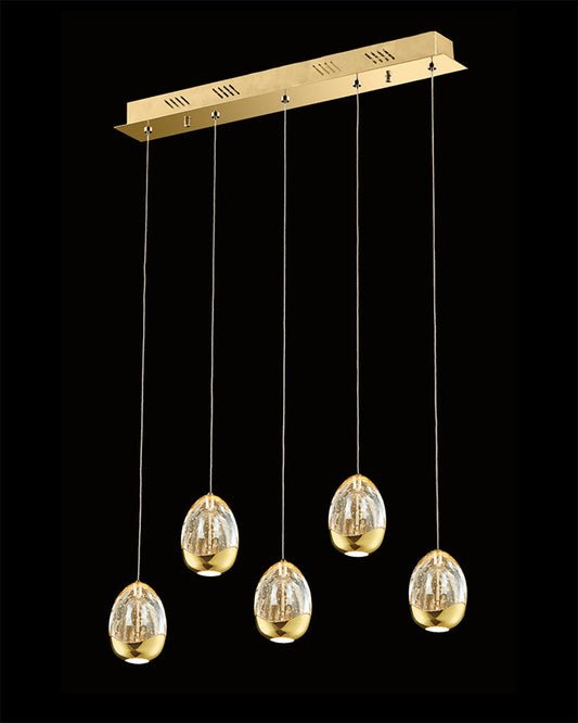 Terrene 5Lt Bar Pendant Gold Dimmable Light