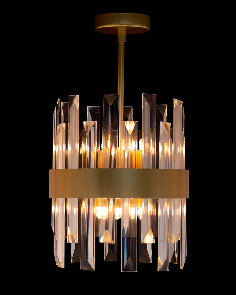 Zenna Semi Flush Satin Gold Light