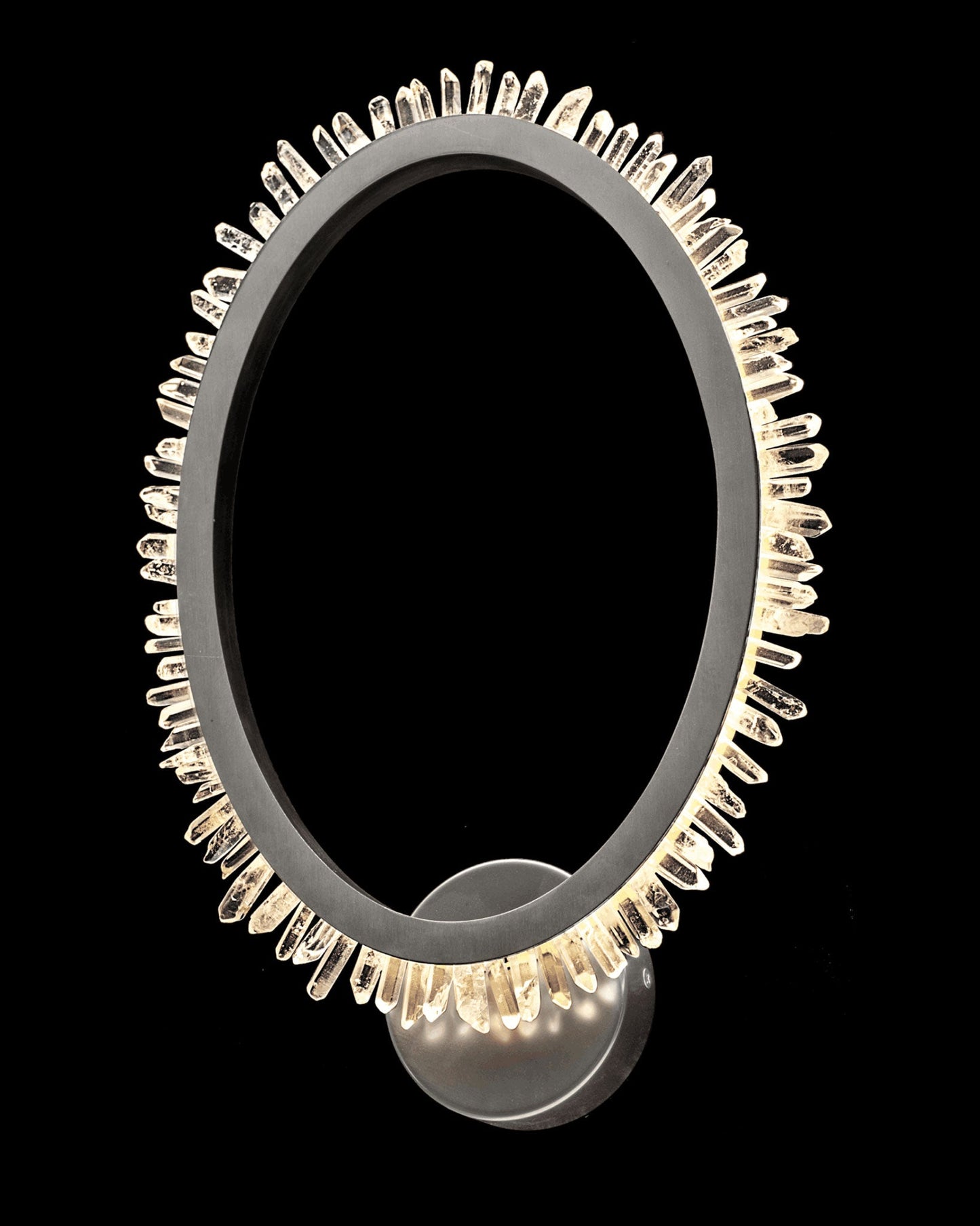 Quartz Halo Wall Light Satin Nickel