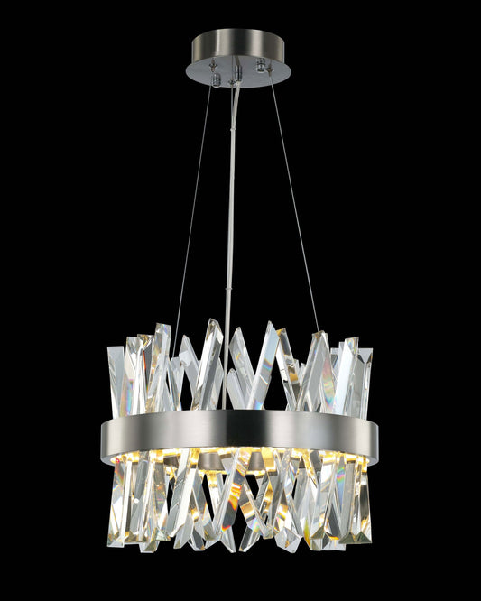 Akasha Round Pendant Light Satin Nickel