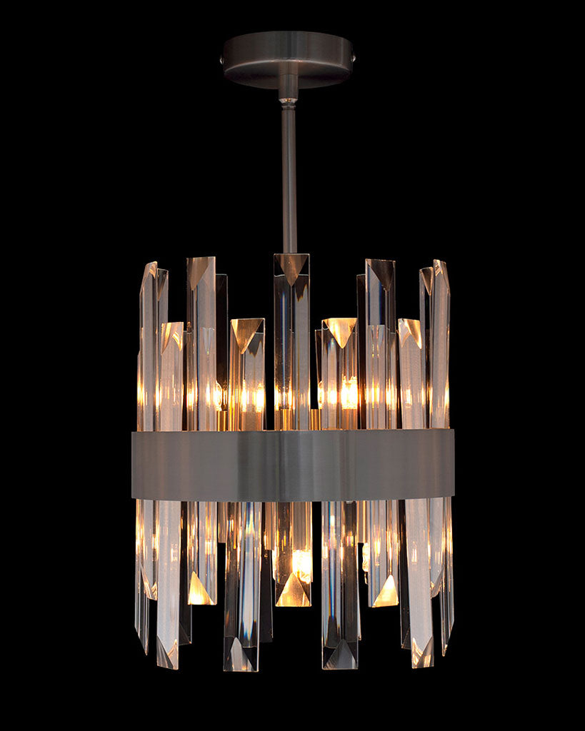 Zenna Semi Flush Satin Nickel Light