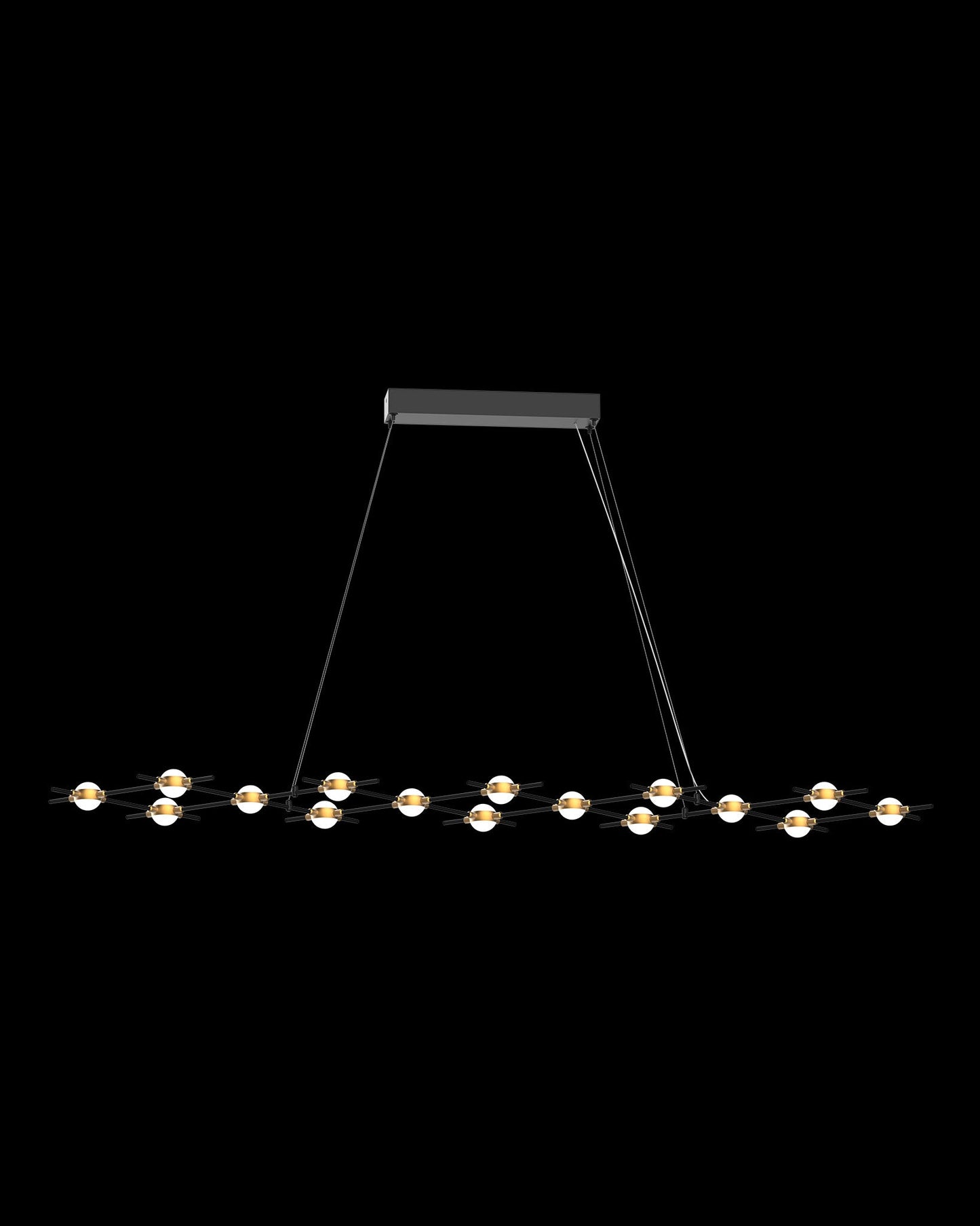 Molecular 16Lt Pendant Black With Gold Model H Light
