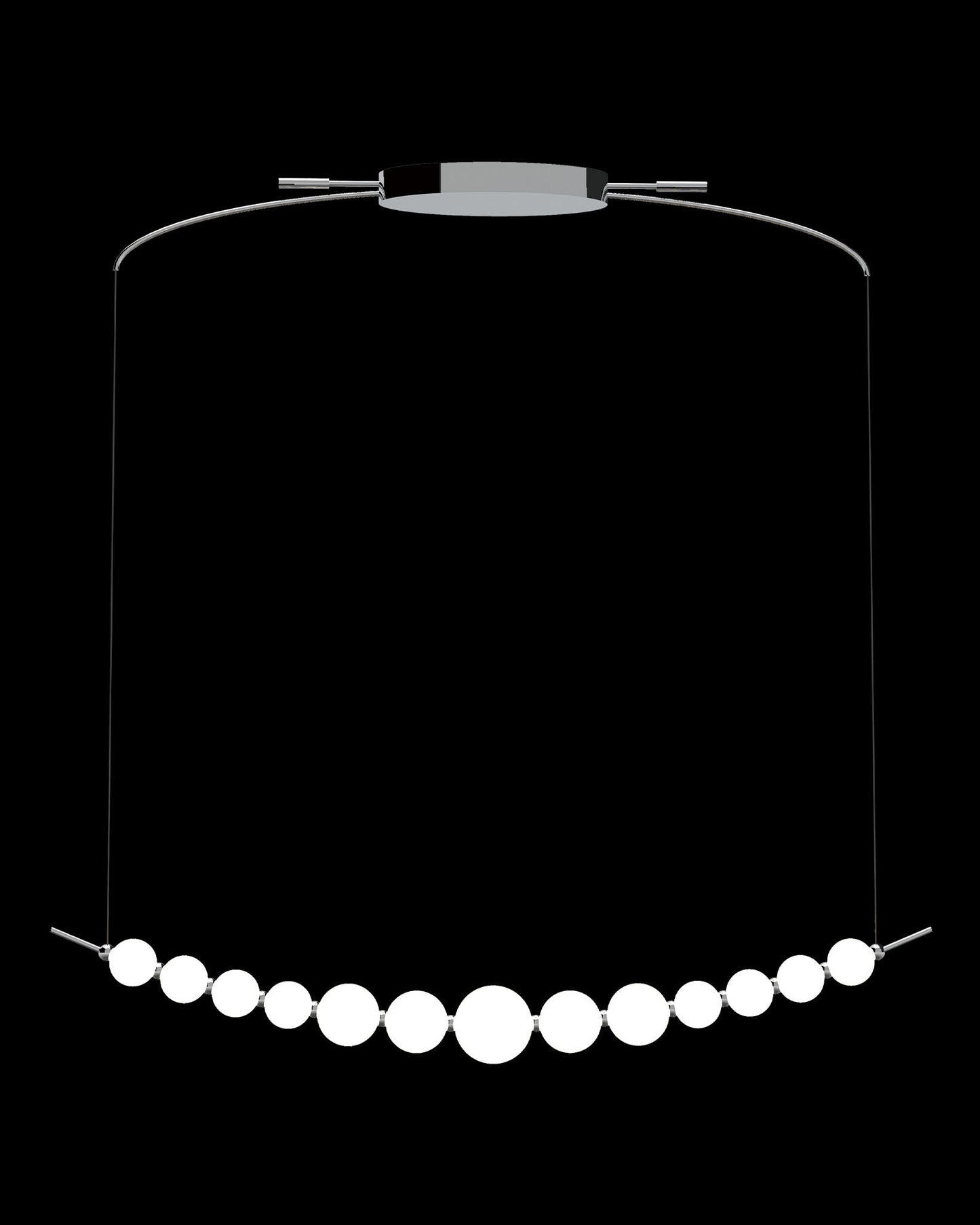 Pearl Pendant Chrome Light
