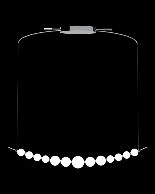 Pearl Pendant Chrome Light