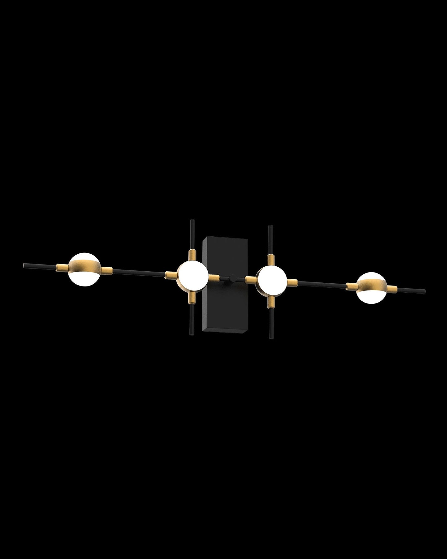 Molecular 4Lt Wall Black With Gold Model C Light