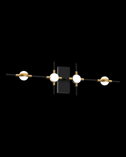 Molecular 4Lt Wall Black With Gold Model C Light