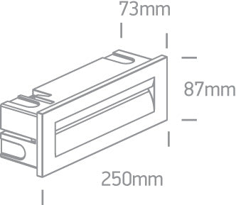 Outdoor Dark Light Wall Recessed Die cast