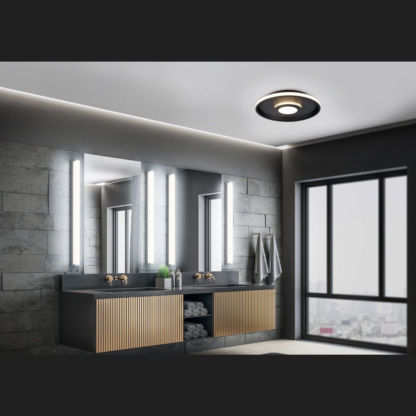 Ascari  - Ceiling lamp - Black Matt - Trio