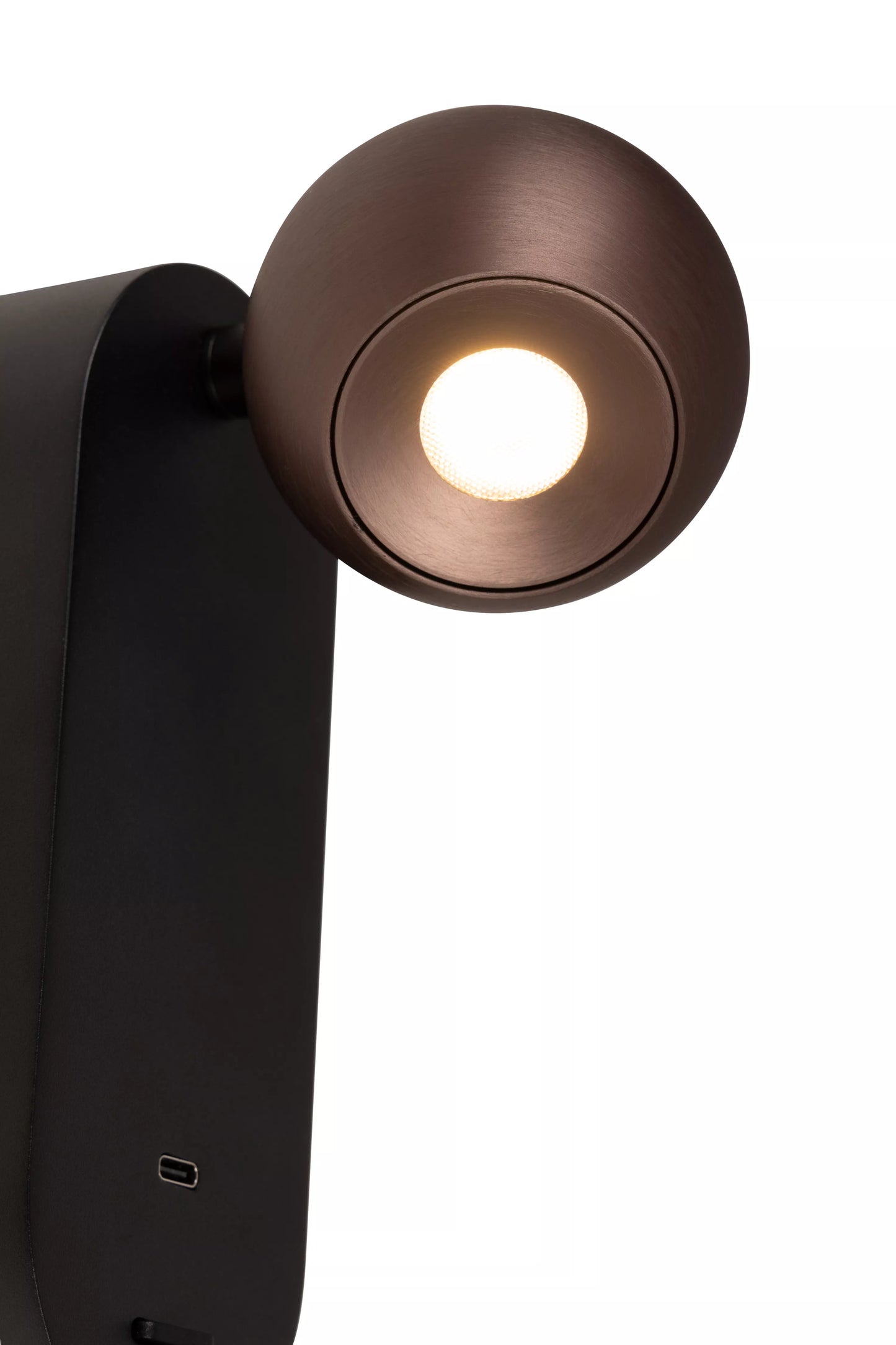 Lucide MONTANA - Wall light - LED - CCT - 1x6,3W 2700K/4000K - With USB charging point - Coffee | Premium