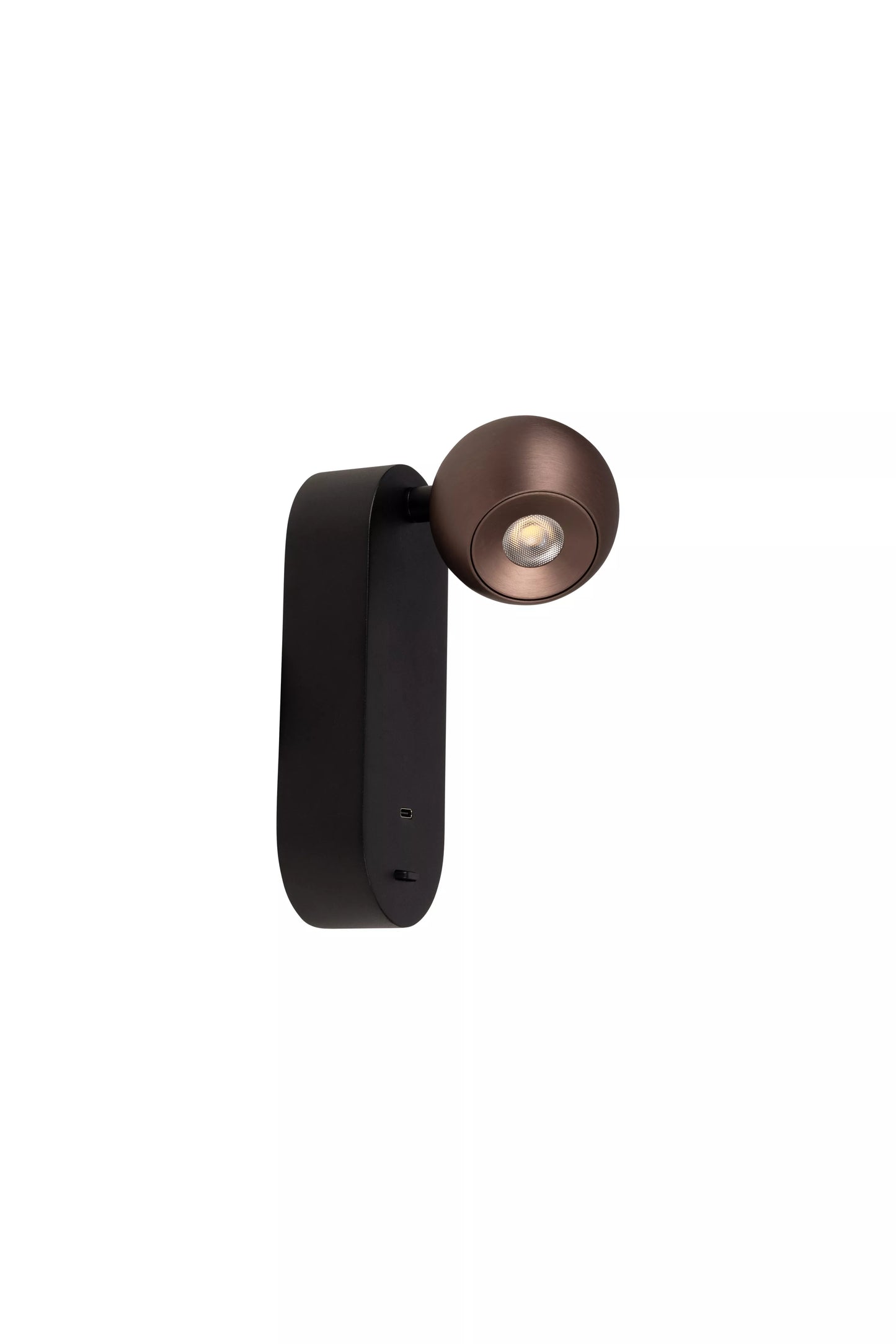 Lucide MONTANA - Wall light - LED - CCT - 1x6,3W 2700K/4000K - With USB charging point - Coffee | Premium