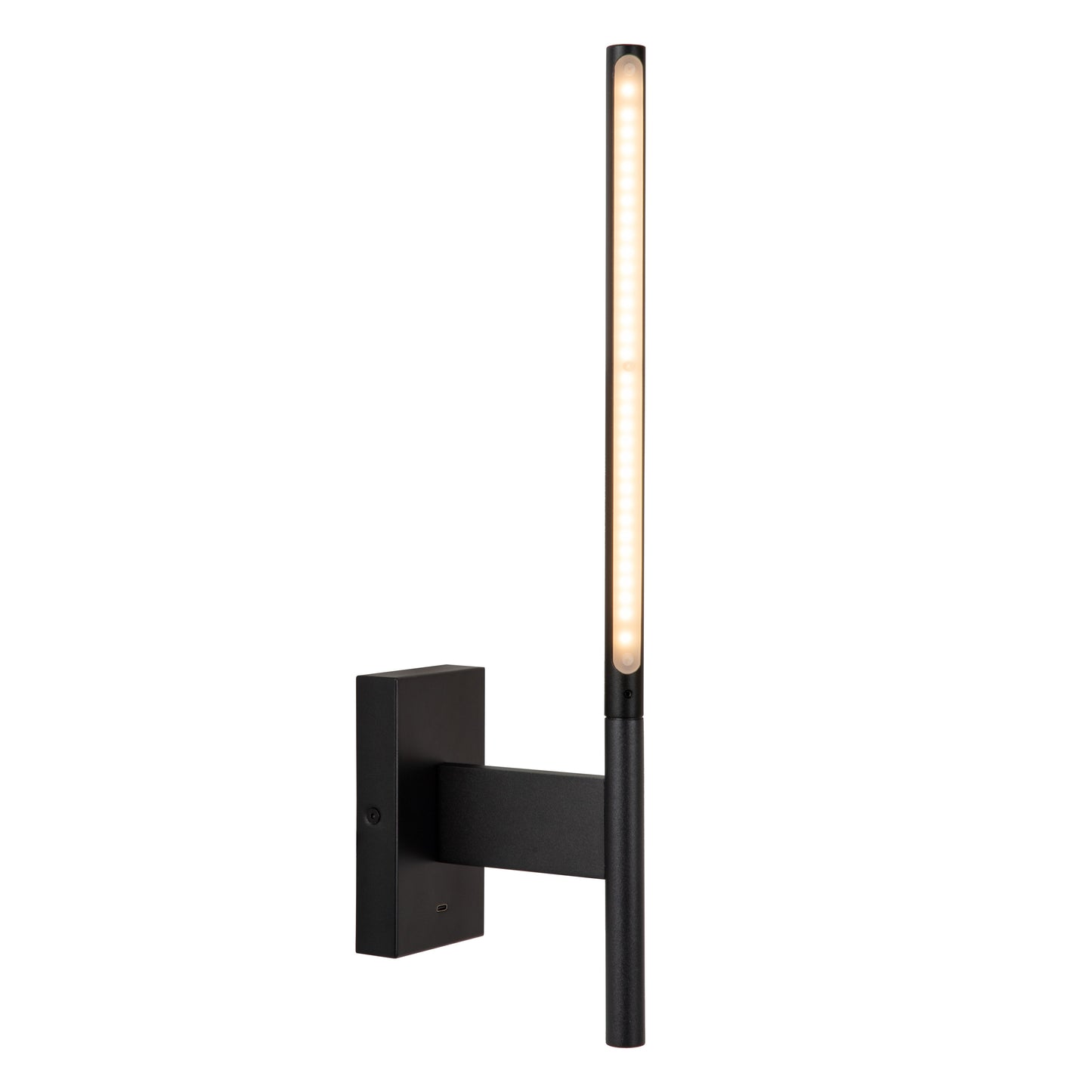 Lucide FINAN - Wall light - LED - 1x6W 2700K - With USB charging point - Black