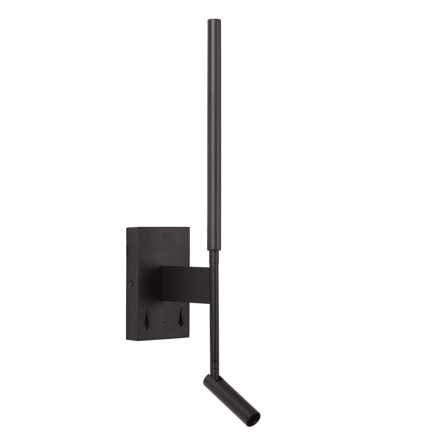 Lucide FINAN - Wall light - LED - 2700K - With USB charging point - Black