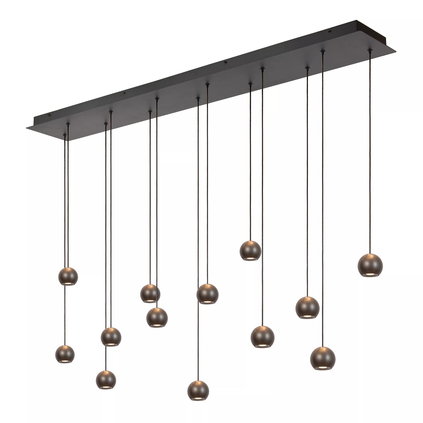 Lucide MONTANA - Pendant light - LED Dim. - CCT - 13x5,7W 2700K/4000K - Suitable for double-height spaces and high ceiling - Grey iron | Premium