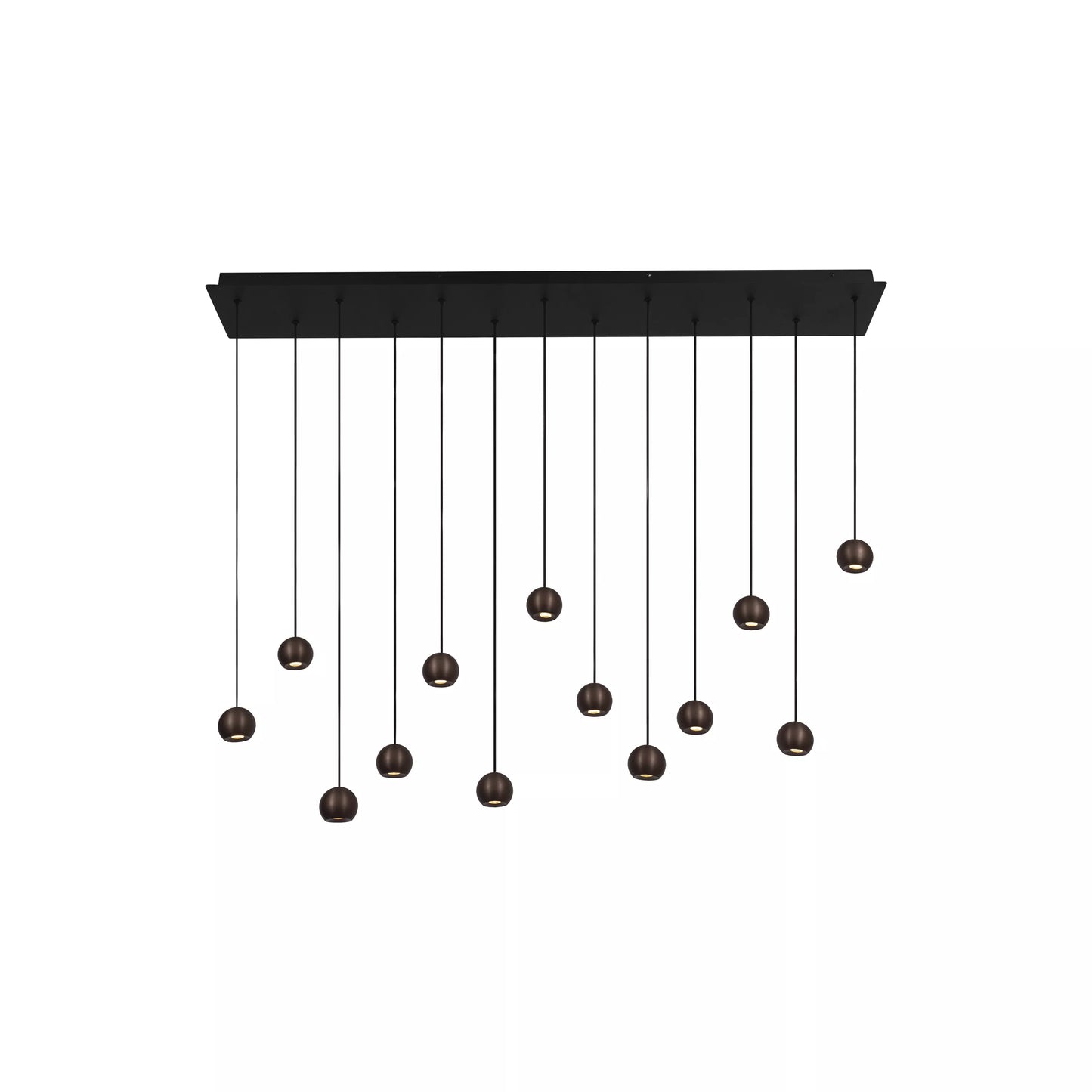 Lucide MONTANA - Pendant light - LED Dim. - CCT - 13x5,7W 2700K/4000K - Suitable for double-height spaces and high ceiling - Coffee | Premium