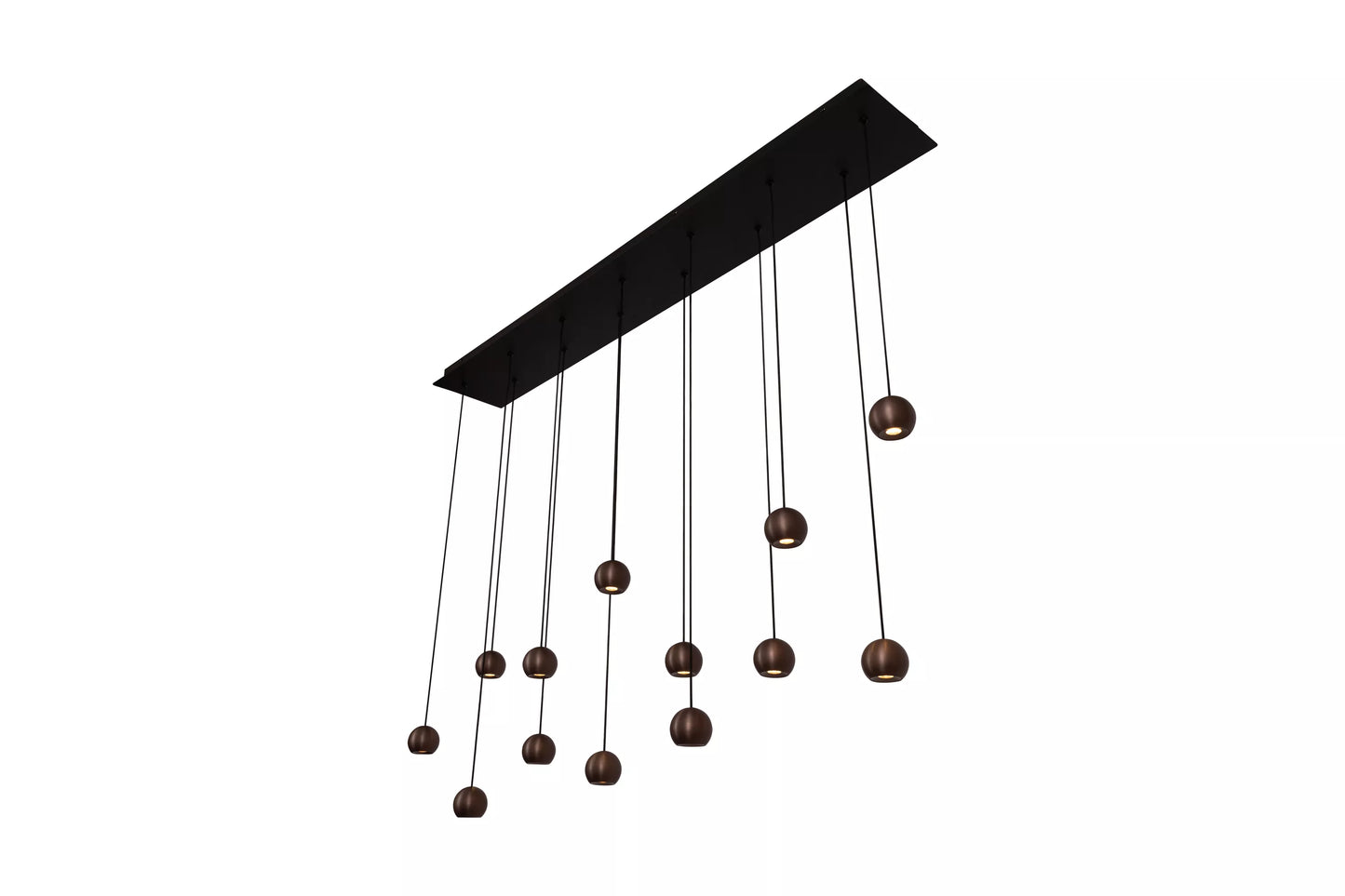 Lucide MONTANA - Pendant light - LED Dim. - CCT - 13x5,7W 2700K/4000K - Suitable for double-height spaces and high ceiling - Coffee | Premium