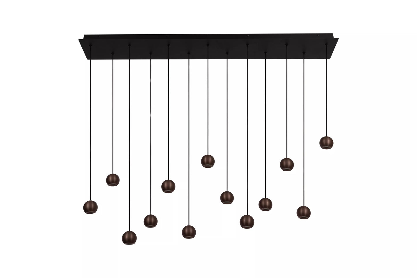 Lucide MONTANA - Pendant light - LED Dim. - CCT - 13x5,7W 2700K/4000K - Suitable for double-height spaces and high ceiling - Coffee | Premium
