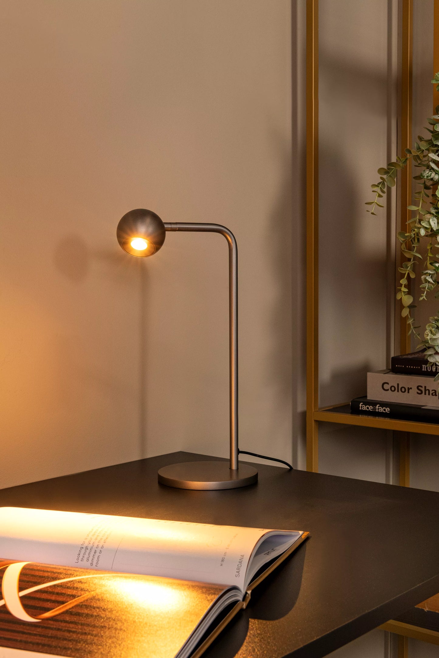 Lucide MONTANA - Table lamp - LED Dim. - 1x5W 2700K - Grey iron | Premium