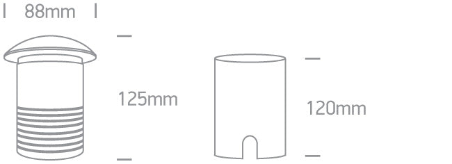 The Inground Medium Series GU10 Aluminium