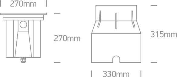 The COB Inground Adjustable Range Stainless steel