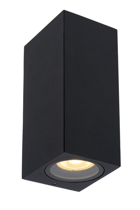 Lucide ZARO - Wall spotlight / Wall light Indoor/Outdoor - 2x GU10 - IP44 - Black