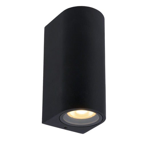 Lucide ZARO - Wall spotlight / Wall light Indoor/Outdoor - 2xGU10 - IP44 - Black