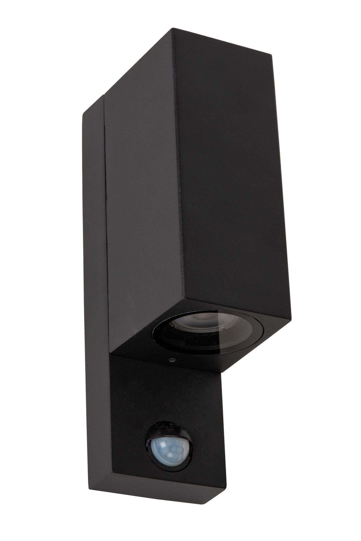 Lucide ZARO IR - Wall spotlight / Wall light Indoor/Outdoor - 2x GU10 - IP65 - Motion & Day/Night Sensor - Black