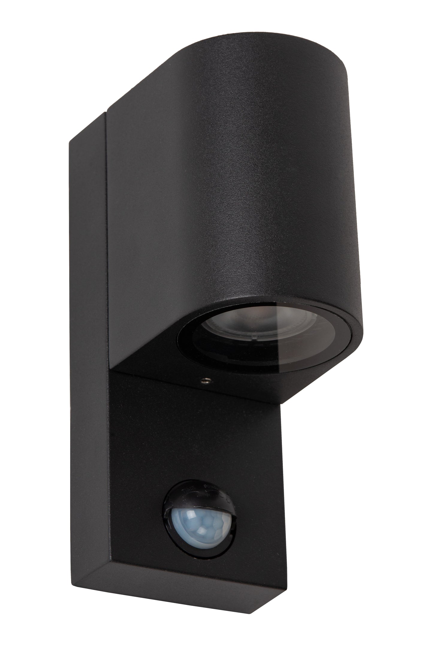 Lucide ZARO IR - Wall spotlight / Wall light Indoor/Outdoor - 1xGU10 - IP65 - Motion & Day/Night Sensor - Black