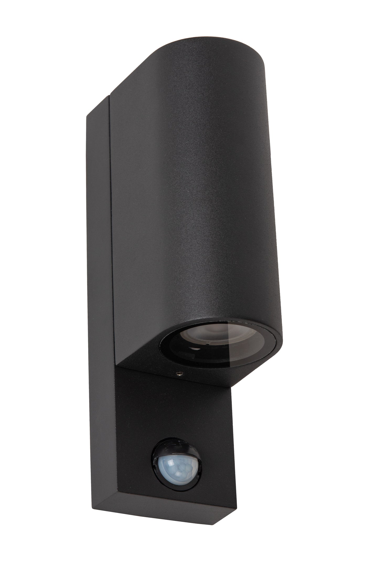 Lucide ZARO IR - Wall spotlight / Wall light Indoor/Outdoor - 2xGU10 - IP65 - Motion & Day/Night Sensor - Black