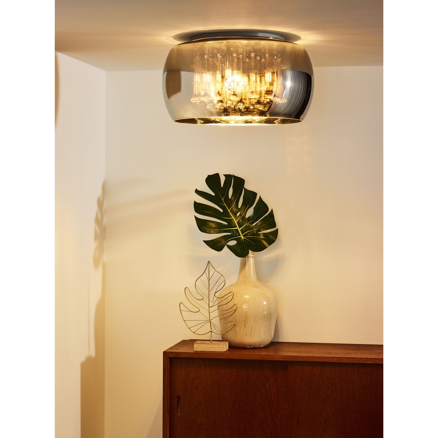 Lucide PEARL - Flush ceiling light - Ø 40 cm - 5xG9 - Chrome