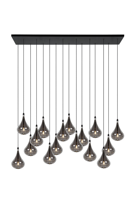 Lucide TEARS - Pendant light - LED Dim. - G4 - 16x1,5W 3000K - Black