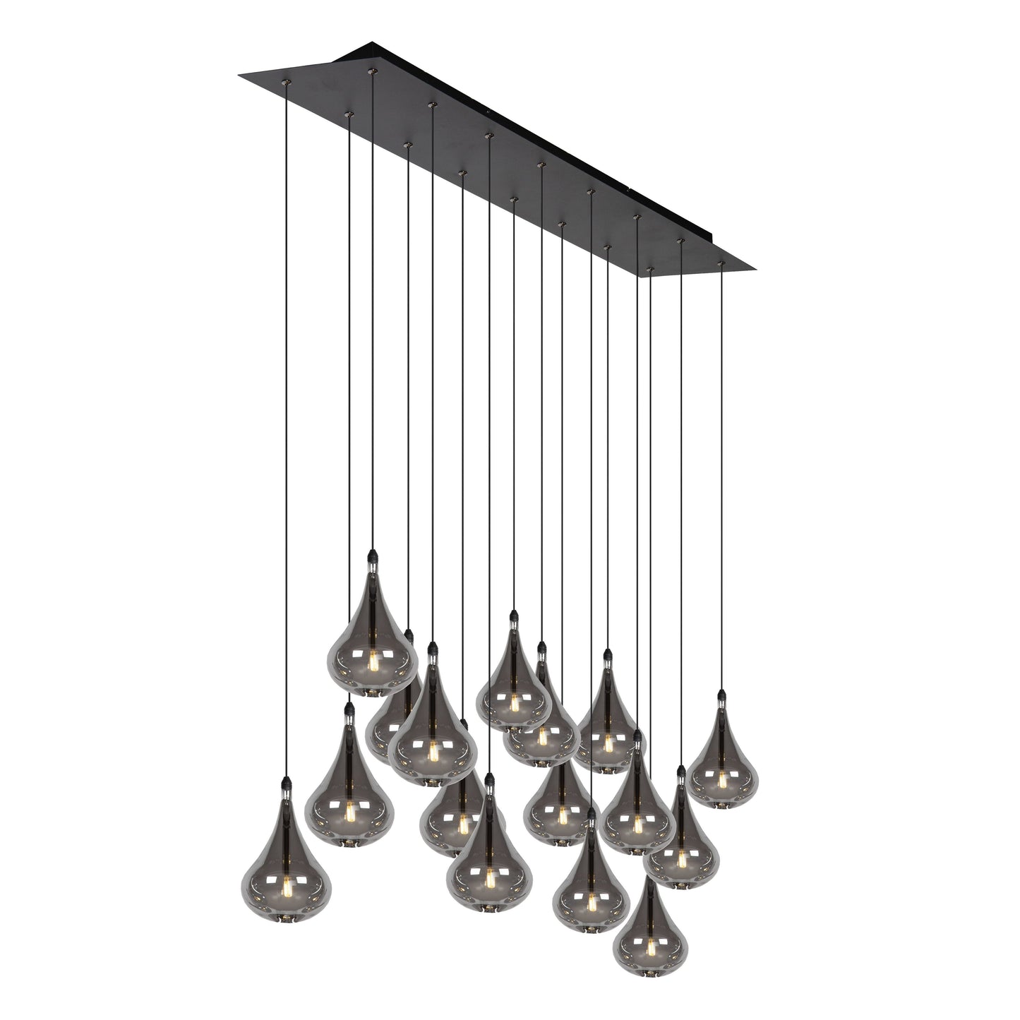 Lucide TEARS - Pendant light - LED Dim. - G4 - 16x1,5W 3000K - Black