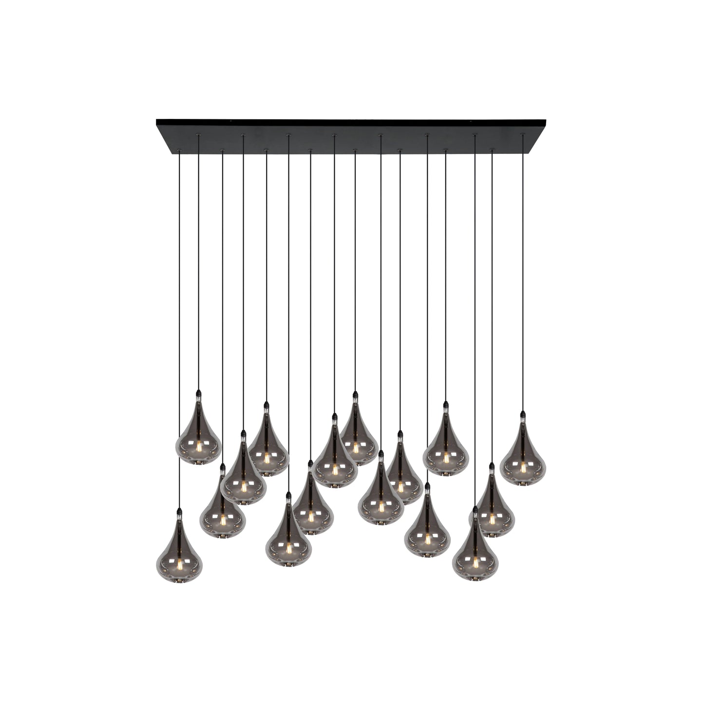 Lucide TEARS - Pendant light - LED Dim. - G4 - 16x1,5W 3000K - Black