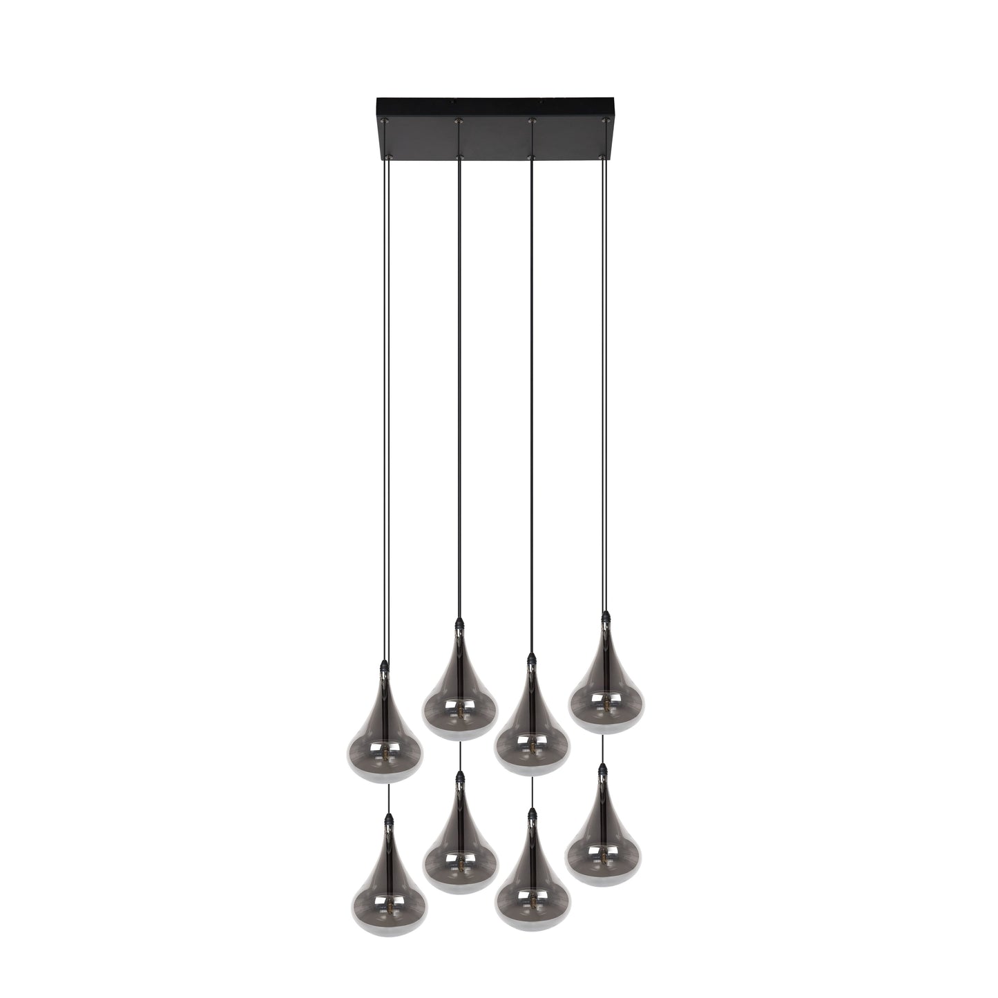 Lucide TEARS - Pendant light - LED Dim. - G4 - 8x1,5W 3000K - Black