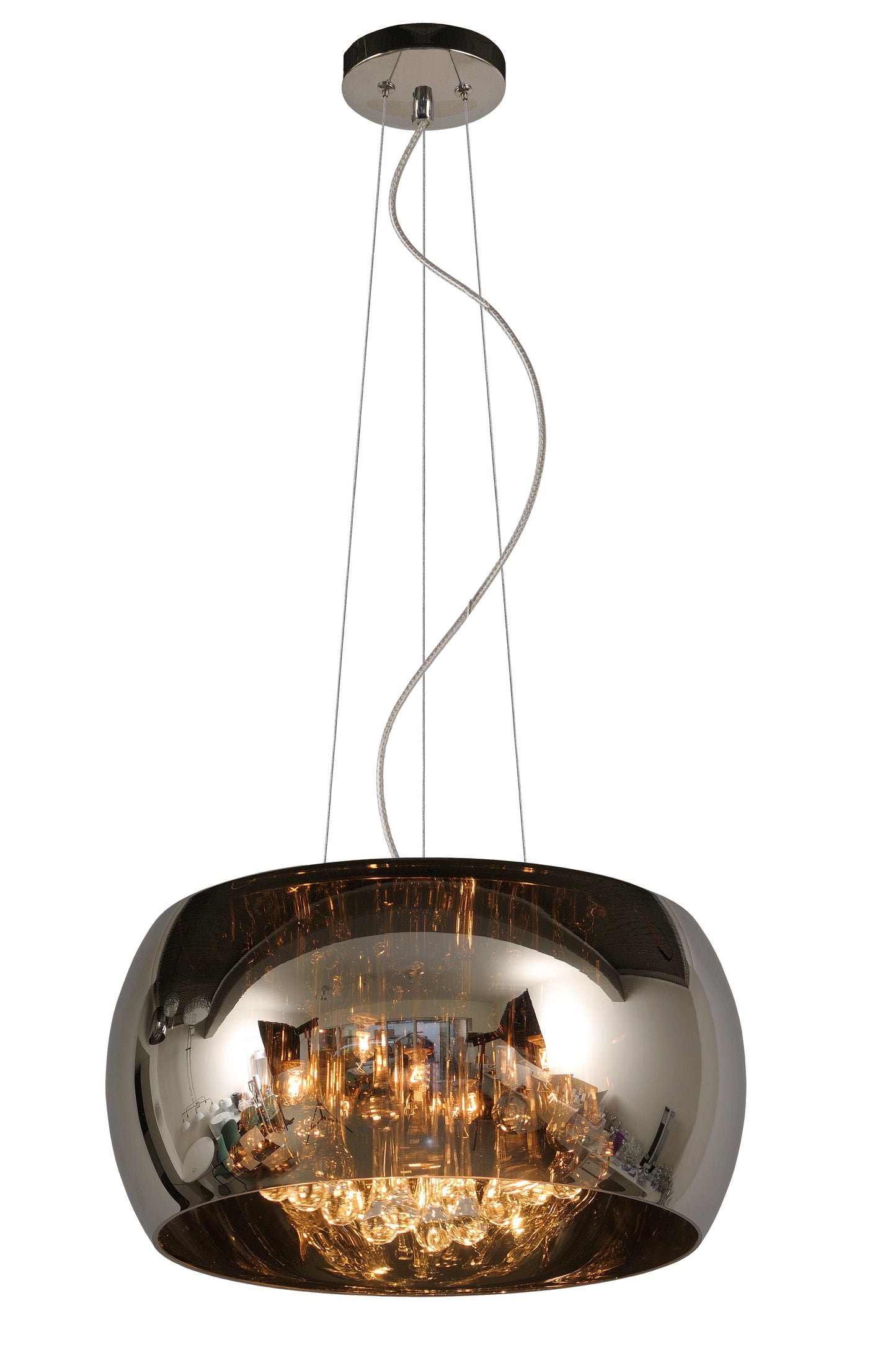 Lucide PEARL - Pendant light - Ø 40 cm - 5xG9 - Chrome