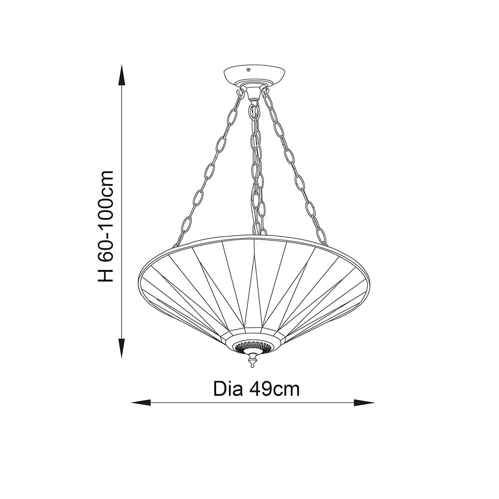 Dark star Large inverted 3lt pendant